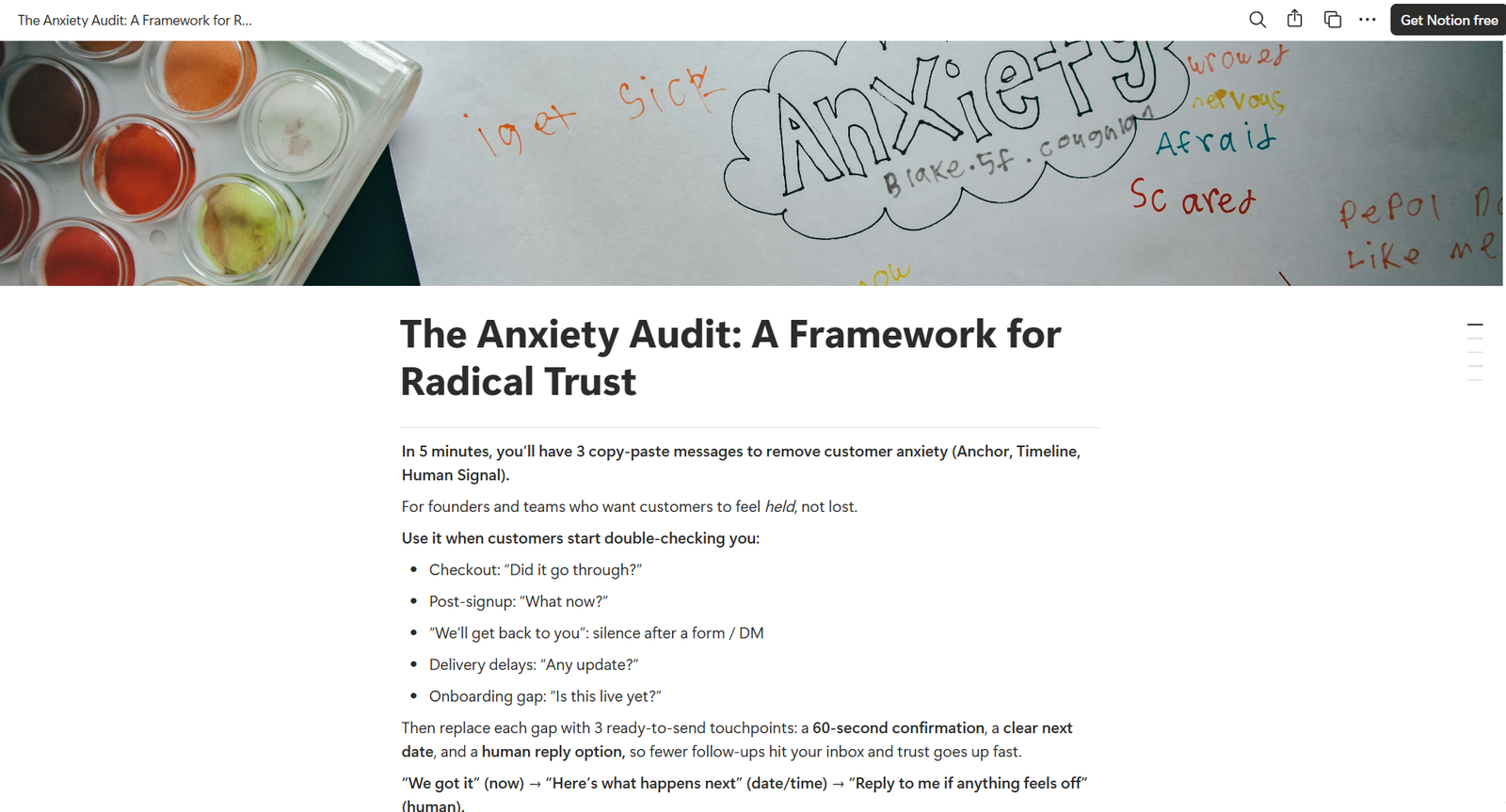 Anxiety Audit Toolkit